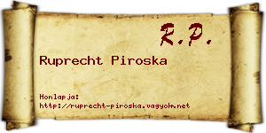 Ruprecht Piroska névjegykártya