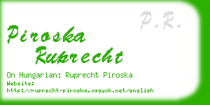 piroska ruprecht business card